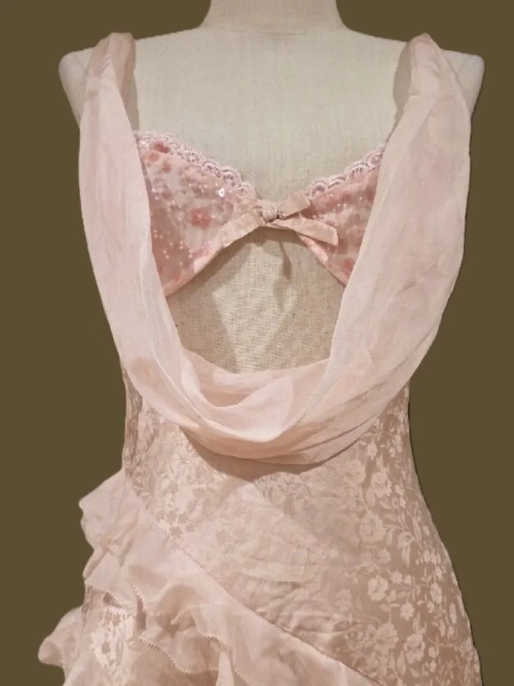 NEW $729 FOR LOVE AND LEMONS FLORENCE GOWN DRESS IN PINK SIZE S - Picture 5 of 10